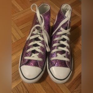 Sparkly Pink Girls Converse size 5